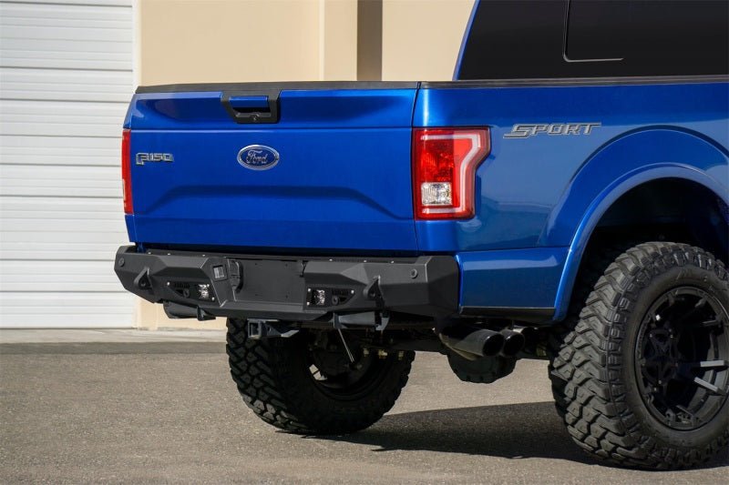 Addictive Desert Designs 15-18 Ford F-150 Stealth Fighter Rear Bumper w/ Backup Sensor Cutout - Black Ops Auto Works
