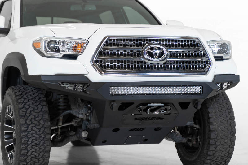 Addictive Desert Designs 16-19 Toyota Tacoma Stealth Fighther Front Bumper w/ Winch Mount - Black Ops Auto Works