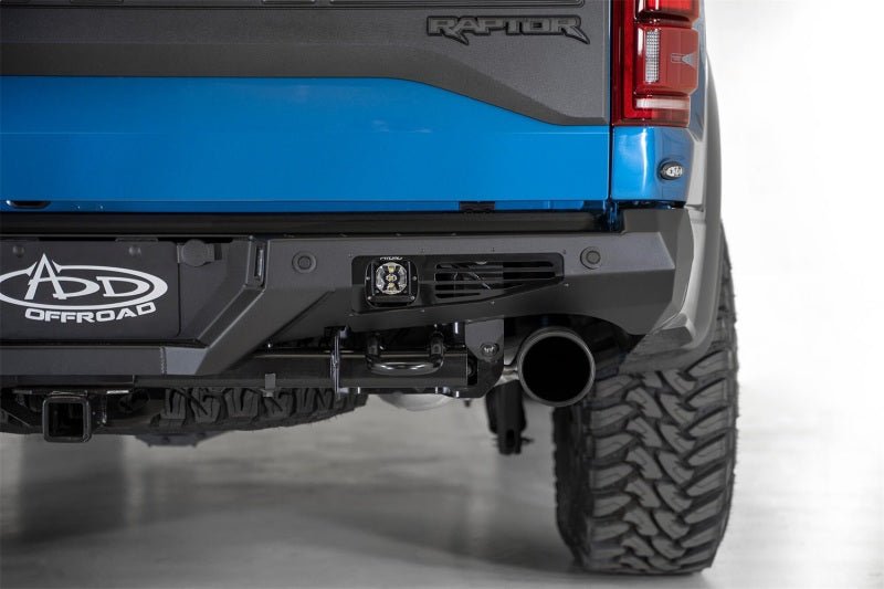 Addictive Desert Designs 17-20 Ford Raptor F-150 Bomber Rear Bumper w/ Backup Sensor Cutouts - Black Ops Auto Works