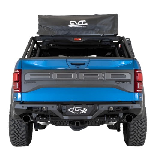 Addictive Desert Designs 17-20 Ford Raptor F-150 Bomber Rear Bumper w/ Backup Sensor Cutouts - Black Ops Auto Works