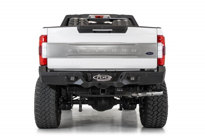 Addictive Desert Designs 17-20 Ford Super Duty Bomber HD Rear Bumper w/ Mounts For Cube Lights - Black Ops Auto Works
