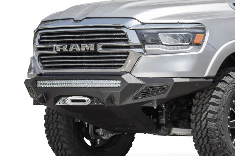Addictive Desert Designs 19 Ram 1500 Stealth Fighter Front Bumper w/ Winch Mount & Sensor Cut Outs - Black Ops Auto Works