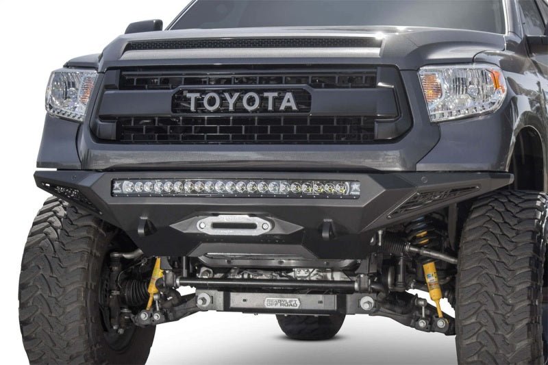 Addictive Desert Designs 2014+ Toyota Tundra Stealth Fighter Front Bumper w/Winch Mount & Sensors - Black Ops Auto Works