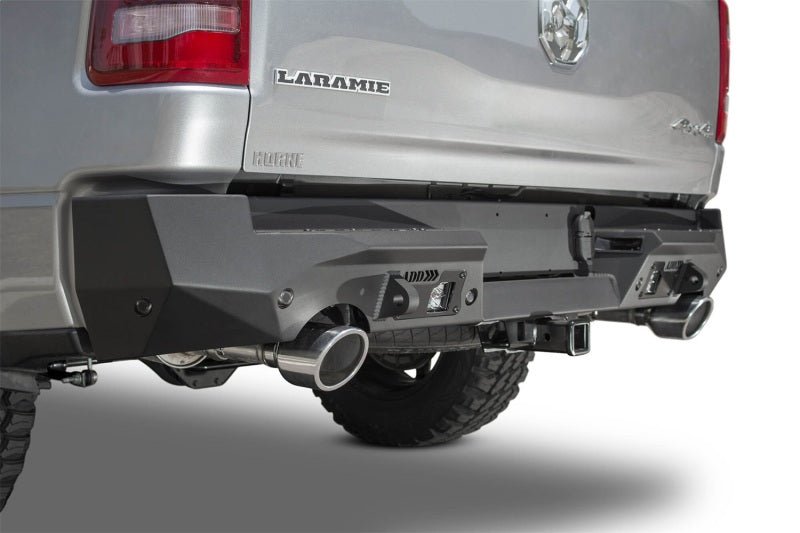 Addictive Desert Designs 2019 Ram 1500 Hammer Stealth Fighter Rear Bumper w/ 6 Sensor Cutouts - Black Ops Auto Works