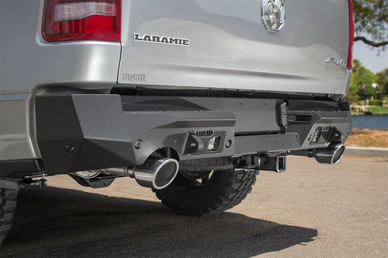 Addictive Desert Designs 2019 Ram 1500 Hammer Stealth Fighter Rear Bumper w/ 6 Sensor Cutouts - Black Ops Auto Works