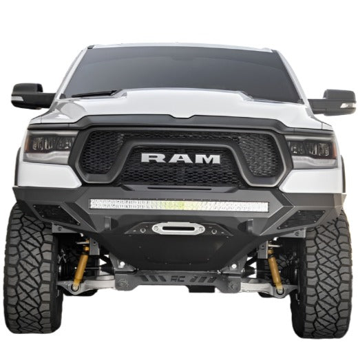 Addictive Desert Designs 2019 Ram Rebel 1500 Stealth Fighter Fr Bumper w/Winch&Parking Sensor Mounts - Black Ops Auto Works