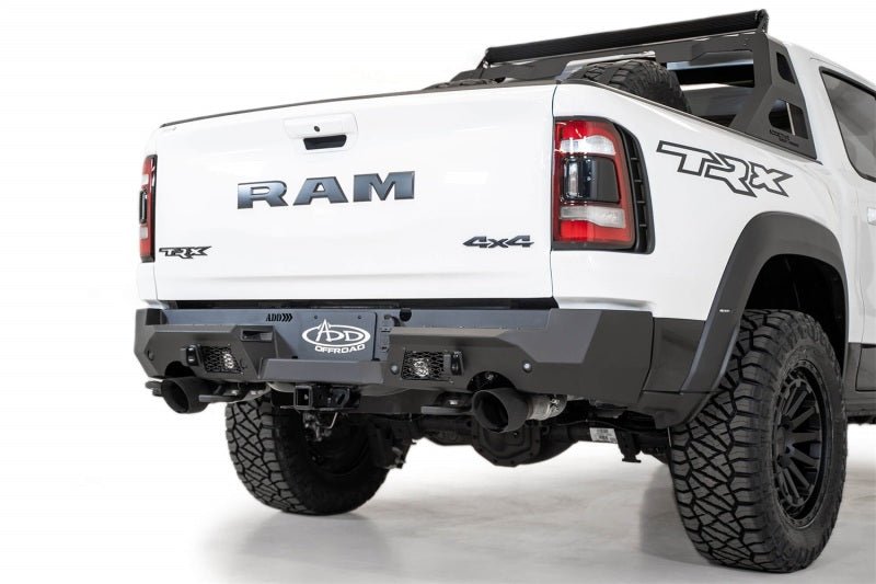 Addictive Desert Designs 2021 Dodge RAM 1500 TRX Stealth Fighter Rear Bumper - Hammer Black - Black Ops Auto Works