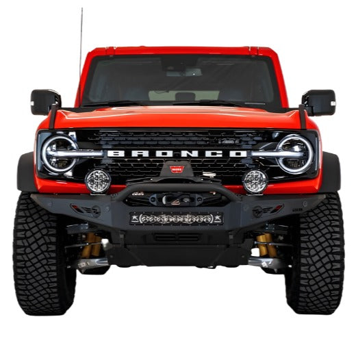 Addictive Desert Designs 2021+ Ford Bronco Rock Fighter Front Bumper - Hammer Black - Black Ops Auto Works