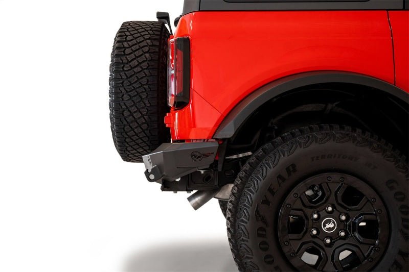 Addictive Desert Designs 2021+ Ford Bronco Rock Fighter Rear Bumper - Hammer Black - Black Ops Auto Works