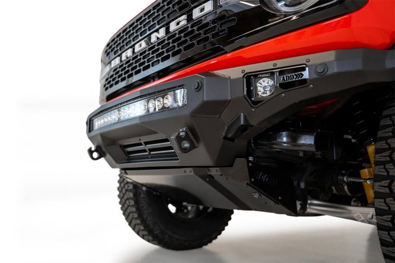 Addictive Desert Designs 2021+ Ford Bronco Stealth Fighter Front Bumper Skid Plate Kit - Black Ops Auto Works
