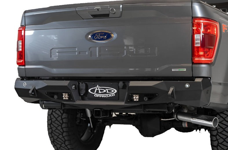 Addictive Desert Designs 2021 Ford F-150 Stealth Fighter Rear Bumper w/ Back up Sensors - Black Ops Auto Works