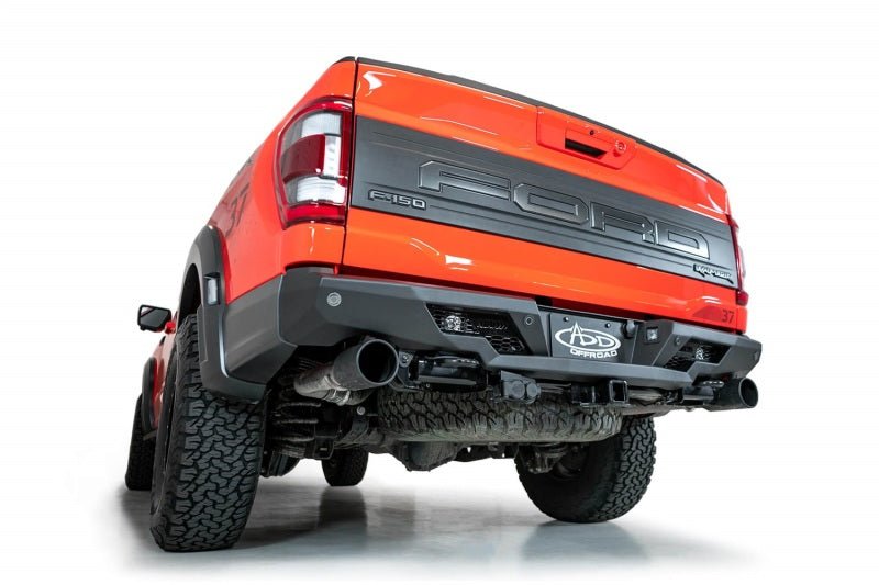 Addictive Desert Designs 2022+ Ford Raptor Stealth Fighter R Bumper w/ 2 Cube Lights - Hammer Black - Black Ops Auto Works