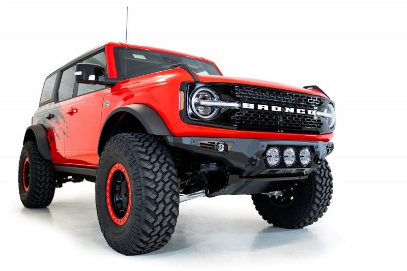 Addictive Desert Designs 21-22 Ford Bronco Bomber Front Bumper (w/ 3 Rigid 360 Mounts) - Black Ops Auto Works