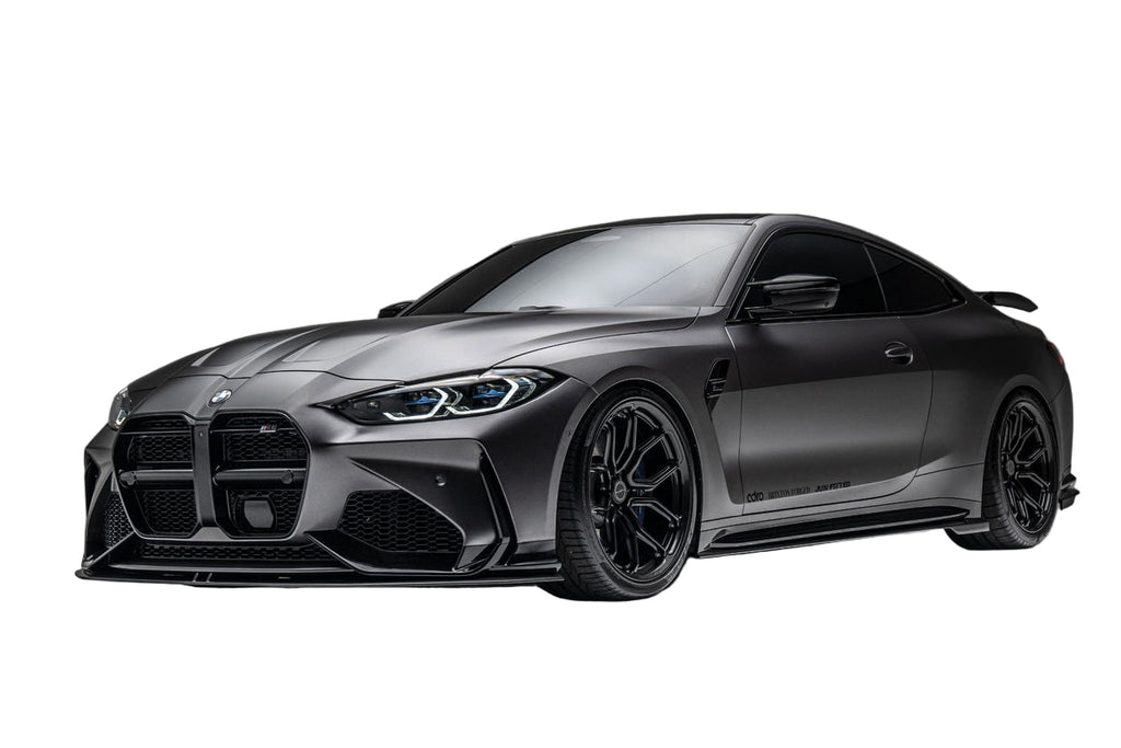 ADRO front bumper V1 shown on a gray BMW M4 coupe