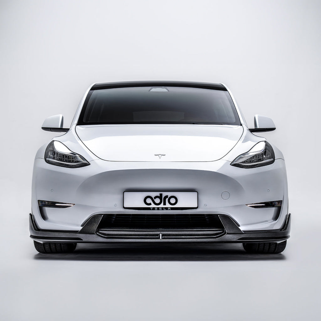 Tesla Model Y V2 Carbon Fiber Front Lip - ADRO A15A20-1202