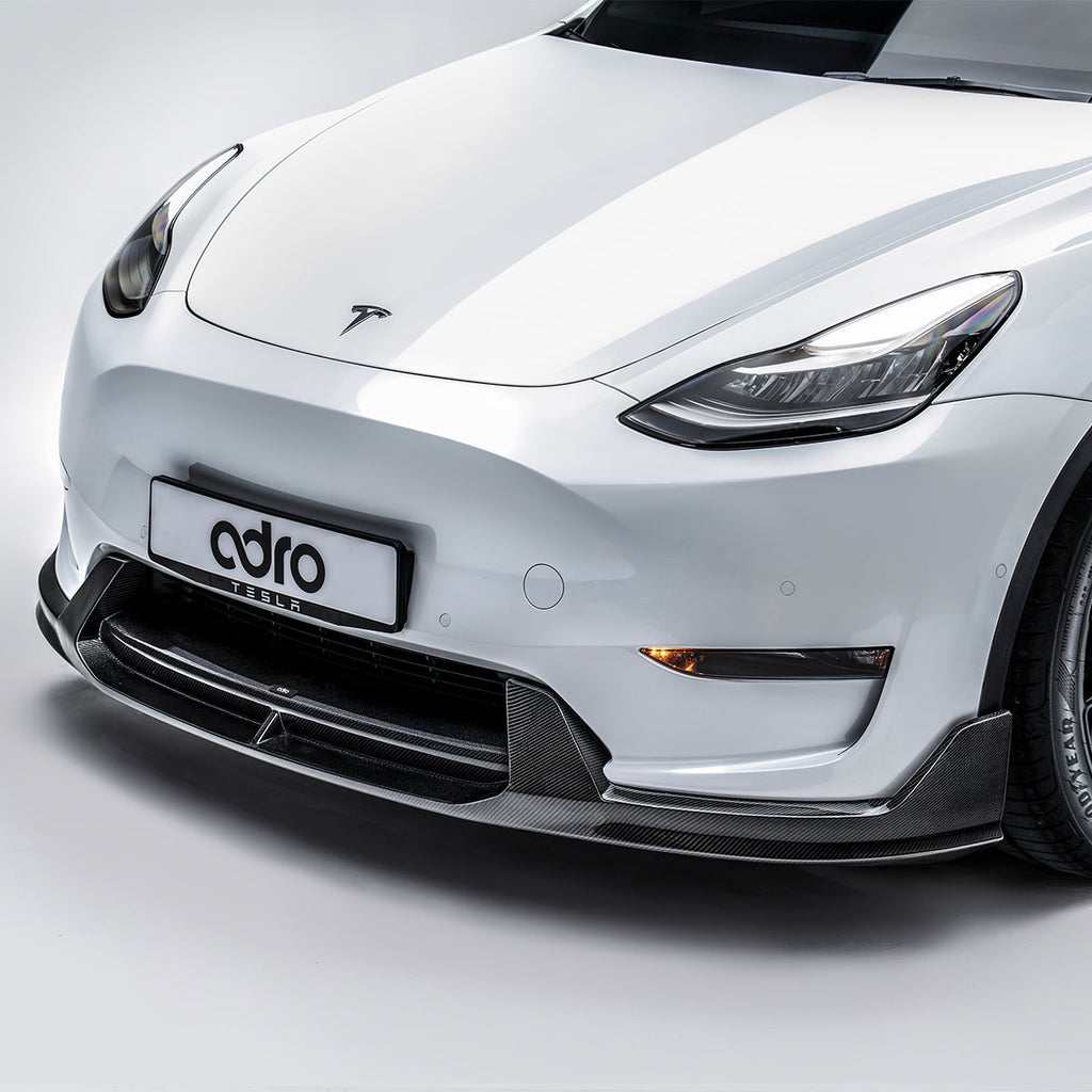 Tesla Model Y V2 Carbon Fiber Front Lip - ADRO A15A20-1202