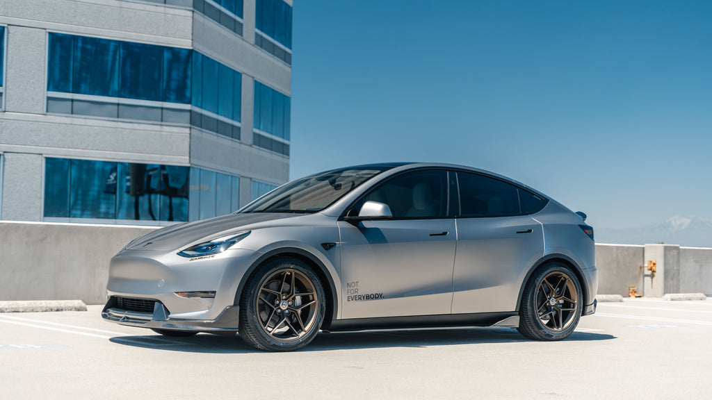 Tesla Model Y V2 Carbon Fiber Front Lip - ADRO A15A20-1202