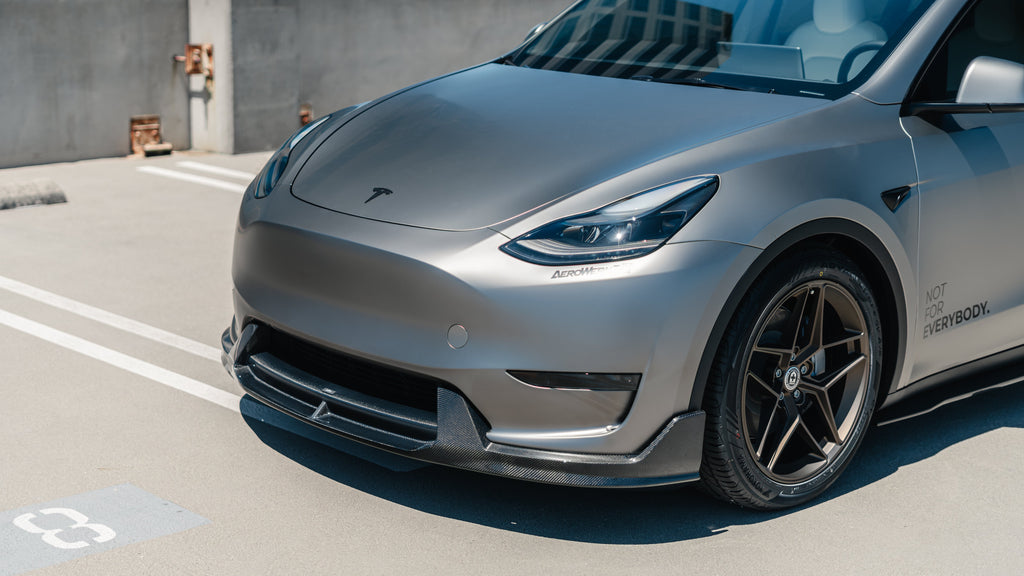 Tesla Model Y V2 Carbon Fiber Front Lip - ADRO A15A20-1202