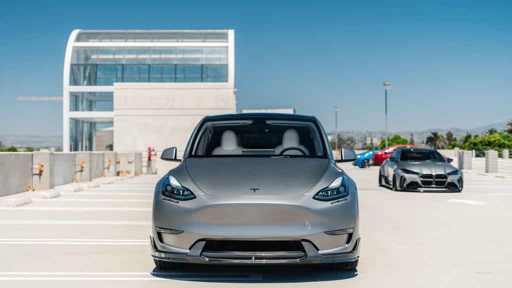 Tesla Model Y V2 Carbon Fiber Front Lip - ADRO A15A20-1202