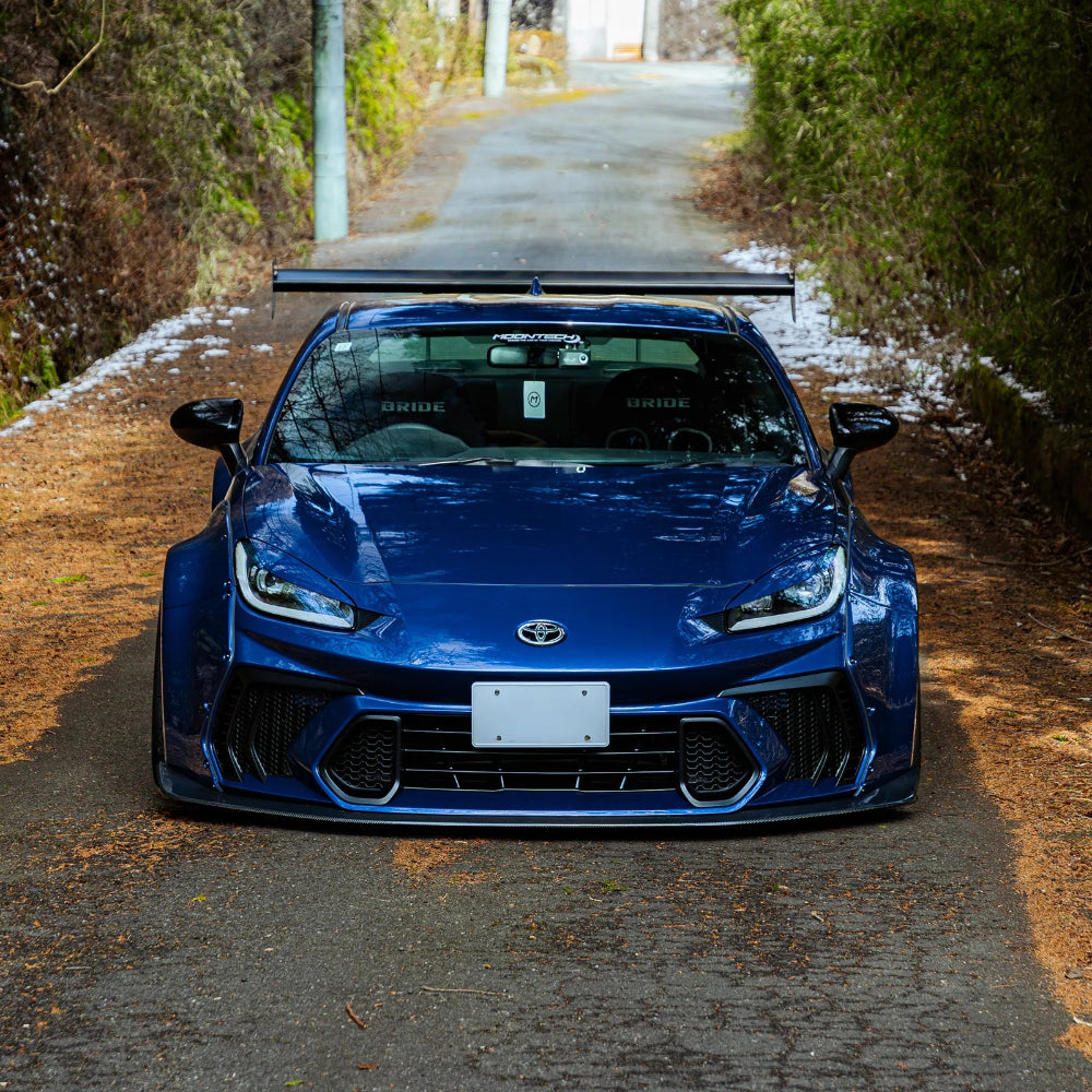 ADRO wet carbon fiber side skirts and rear diffuser for Toyota GR86 and Subaru BRZ widebody kit