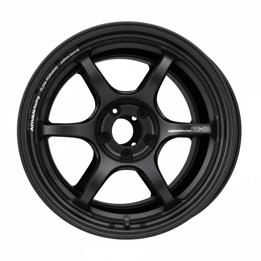 Advan RG-D2 16x7.0 +42 4-100 Semi Gloss Black Wheel - Black Ops Auto Works