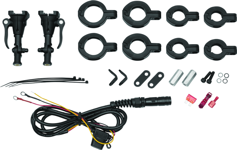 KUR2722-Kuryakyn Mount Kit For Wanderbar For 7/8in-1-1/2in Bars-Wiring Harnesses-Kuryakyn