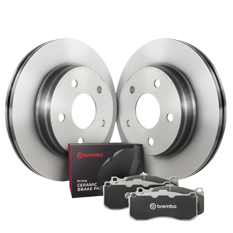 BREKT00B68-Brembo OE 01-03 BMW 525i/97-00 528i/01-03 530i/97-03 540i Rear Disc Brake Kit-Brake Rotors - OE-Brembo OE