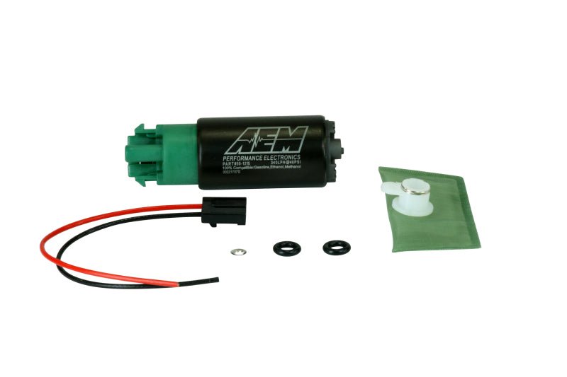 AEM 340LPH 65mm Fuel Pump Kit w/ Mounting Hooks - Ethanol Compatible - Black Ops Auto Works