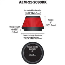 Load image into Gallery viewer, AEM 6 inch x 4 inch DryFlow Tapered Conical Air Filter - Black Ops Auto Works