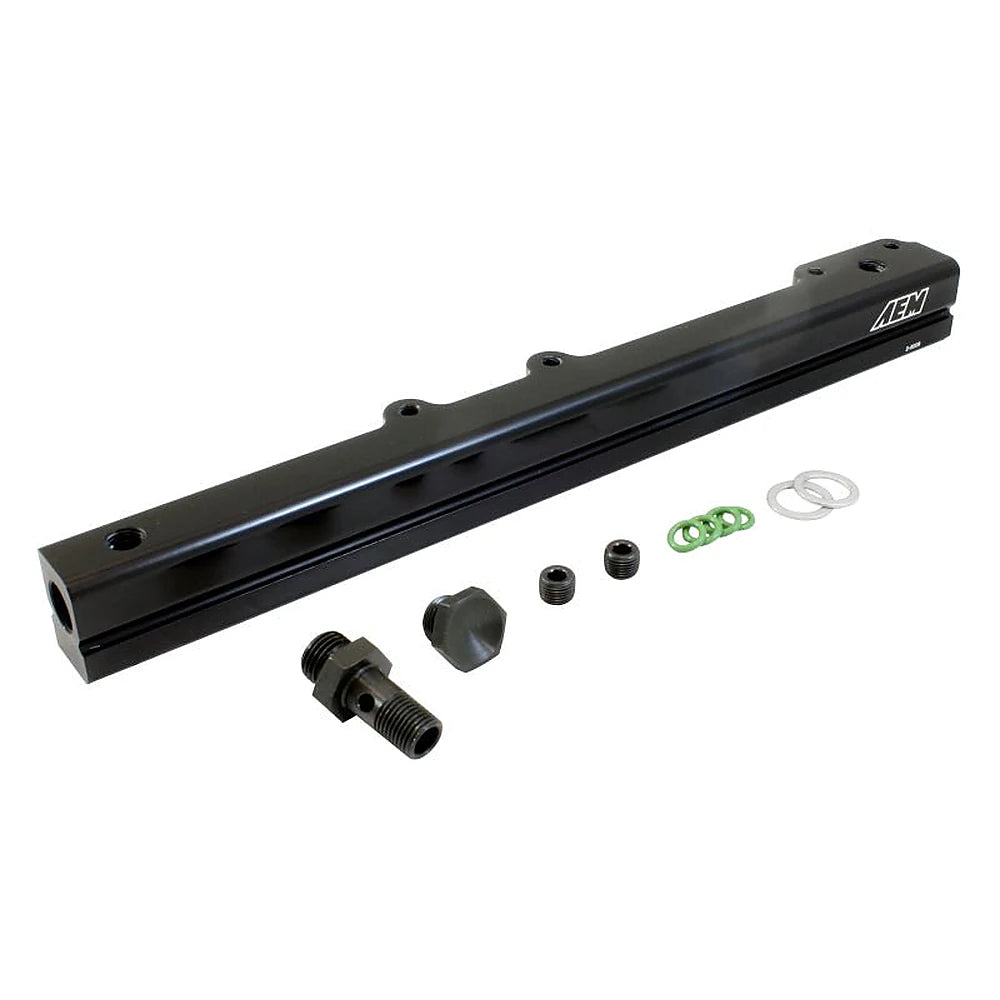 AEM 96-00 Civic CX/DX/LX/EX & 96-97 Del Sol S/Si Black Fuel Rail - AEM 25-109BK