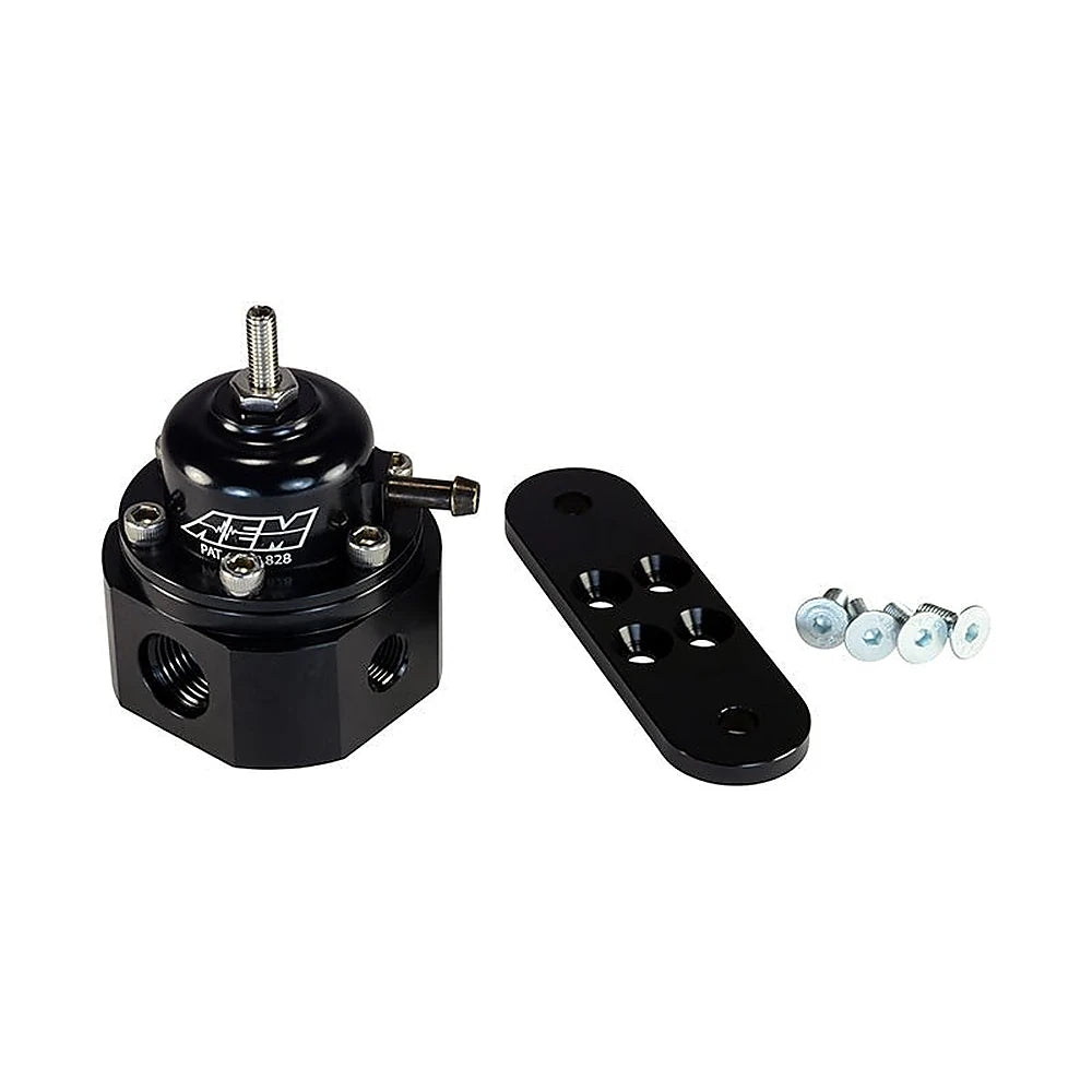 AEM Universal Black Adjustable Fuel Pressure Regulator - AEM 25-302BK