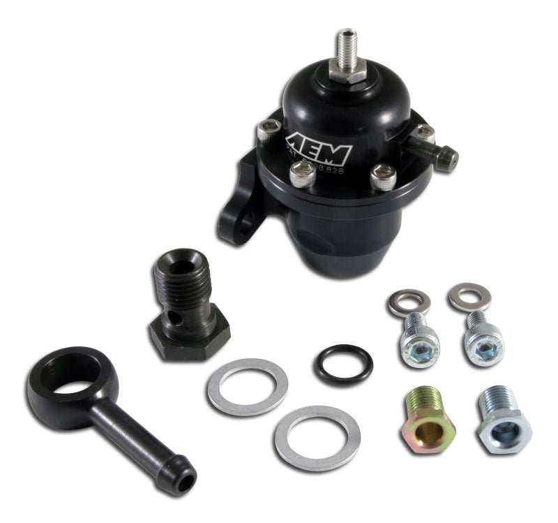 AEM 96-97 Acura CL / 94-97 Accord / 96-00 Civic Ex Black Adjustable Fuel Pressure Regulator - Black Ops Auto Works