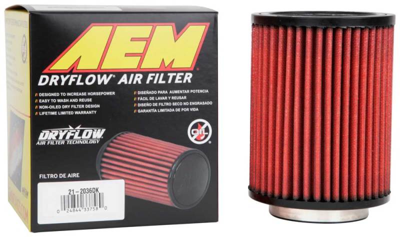 AEM Aif Filter, 3inFLG/ 5inOD/ 6-1/2inH Dry Flow - Black Ops Auto Works