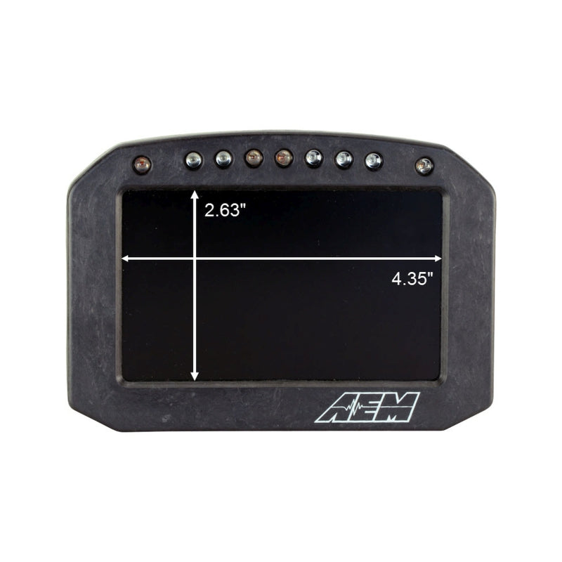 AEM CD-5L flush mount race dash display with carbon fiber enclosure