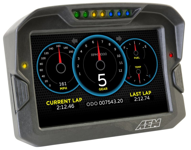 AEM CD-7 Non Logging GPS Enabled Race Dash Carbon Fiber Digital Display w/o VDM (CAN Input Only) - Black Ops Auto Works