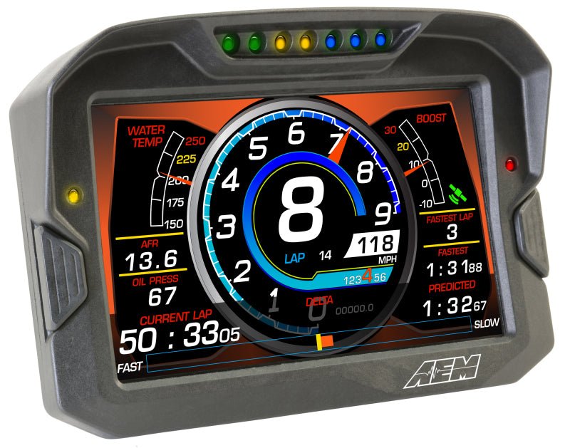 AEM CD-7 Non Logging GPS Enabled Race Dash Carbon Fiber Digital Display w/o VDM (CAN Input Only) - Black Ops Auto Works