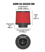 Load image into Gallery viewer, AEM Dryflow 3in. X 5in. Round Tapered Air Filter - Black Ops Auto Works