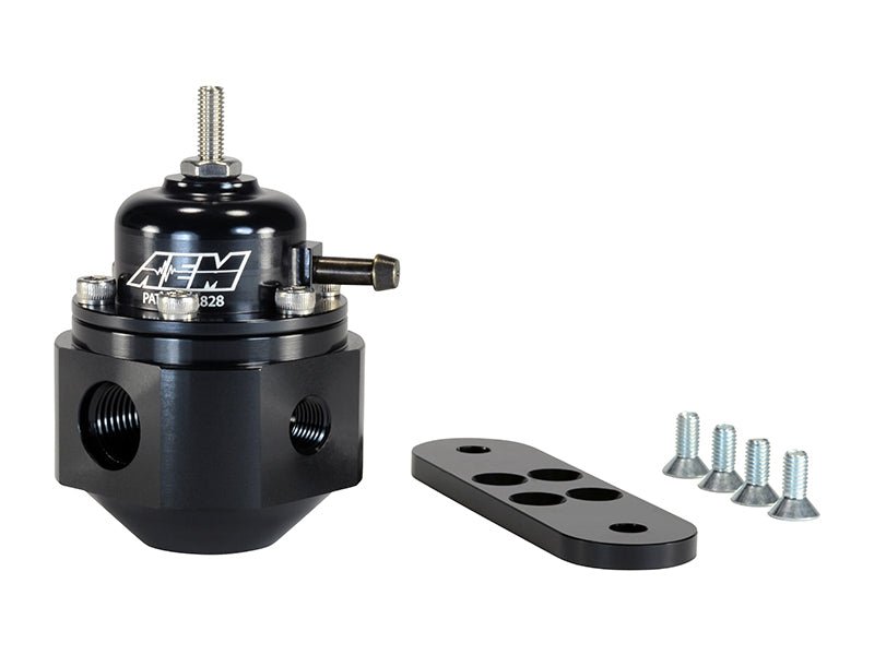 AEM Universal Black Adjustable Fuel Pressure Regulator - Black Ops Auto Works