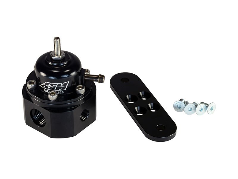 AEM Universal Black Adjustable Fuel Pressure Regulator - Black Ops Auto Works