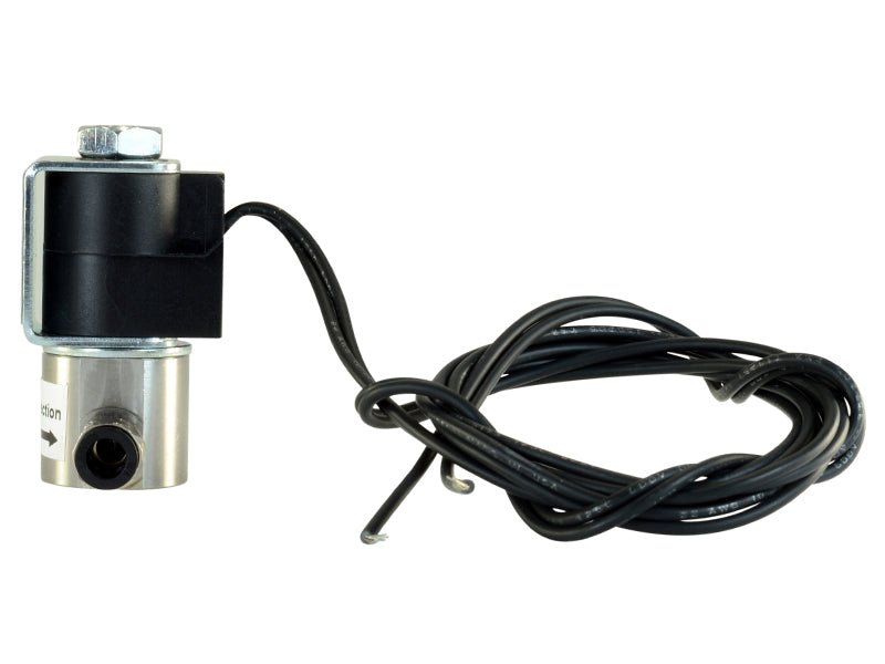 AEM Water/Methanol Injection System - High-Flow Low-Current WMI Solenoid - 200PSI 1/8in-27NPT In/Out - Black Ops Auto Works
