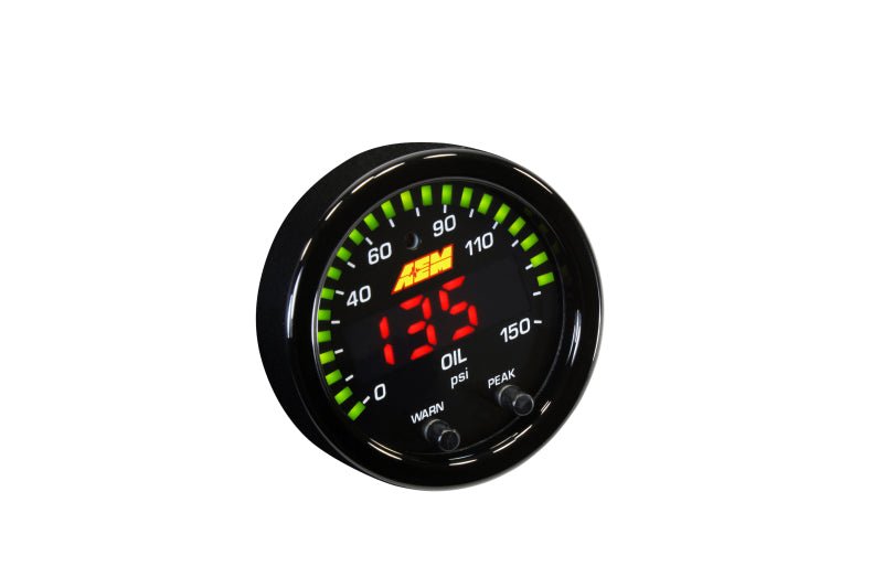 AEM X-Series 0-150 Oil Pressure Gauge Kit - Black Ops Auto Works