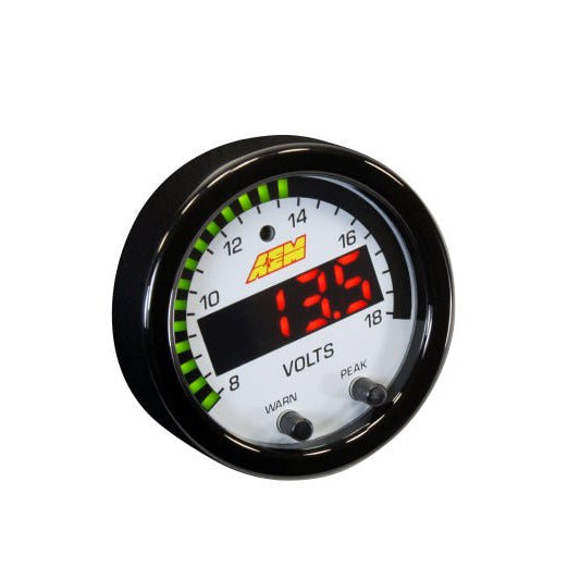 AEM X-Series 8-18V Volt Gauge - Black Ops Auto Works