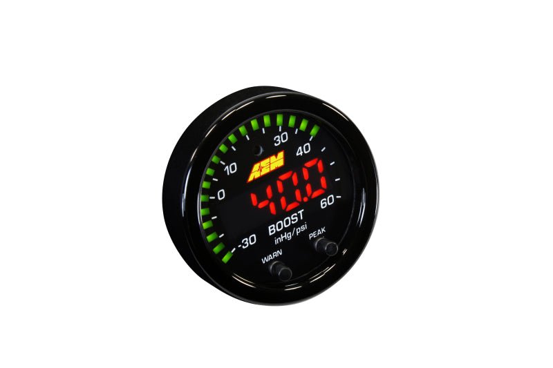 AEM X-Series Boost Pressure -30inHg 60psi Gauge Kit - Black Ops Auto Works