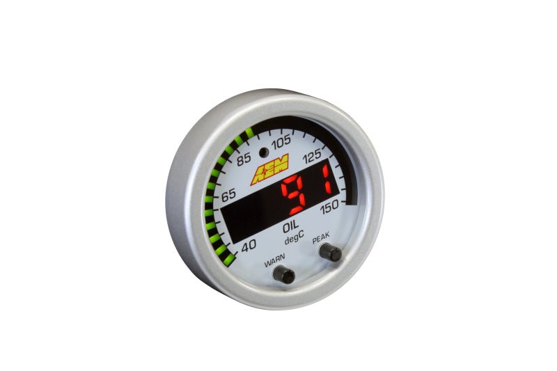AEM X-Series Temperature 100-300F Gauge Kit (ONLY Black Bezel and Water Temp. Faceplate) - Black Ops Auto Works