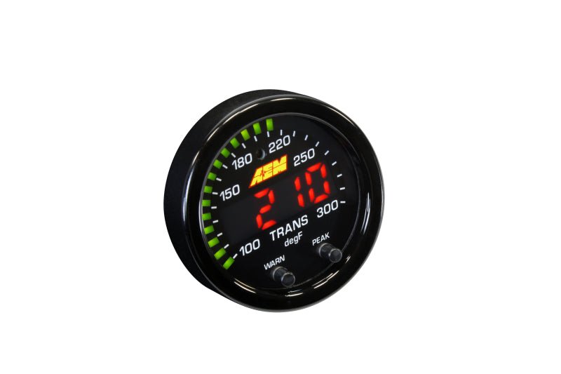 AEM X-Series Temperature 100-300F Gauge Kit (ONLY Black Bezel and Water Temp. Faceplate) - Black Ops Auto Works