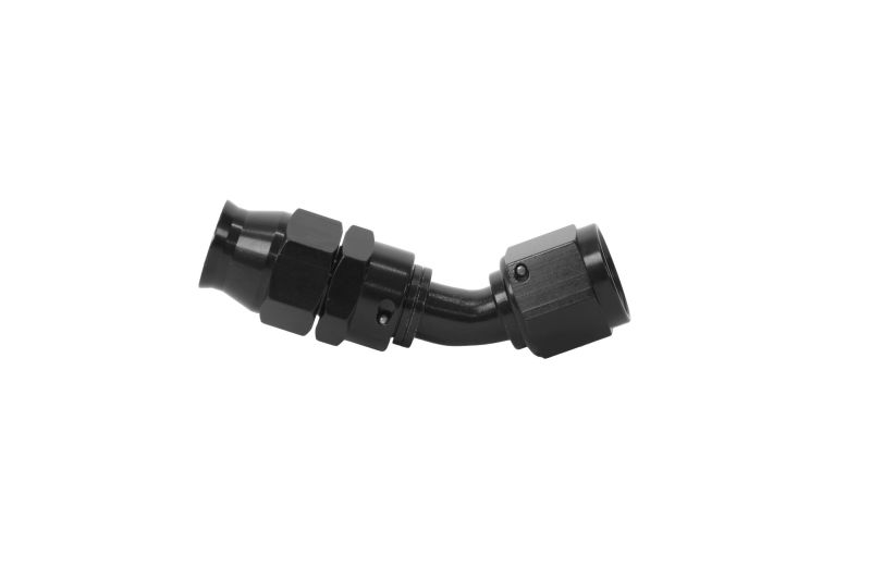 Aeromotive PTFE Hose End - AN-08 - 45 Deg - Black Anodized - Aeromotive 15354
