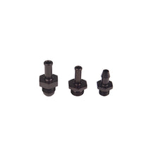 Load image into Gallery viewer, Three barbed fuel fittings shown for comparison