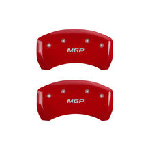 Load image into Gallery viewer, MGP 4 Caliper Covers Engraved Front &amp; Rear MGP Red finish silver ch-Caliper Covers-MGP