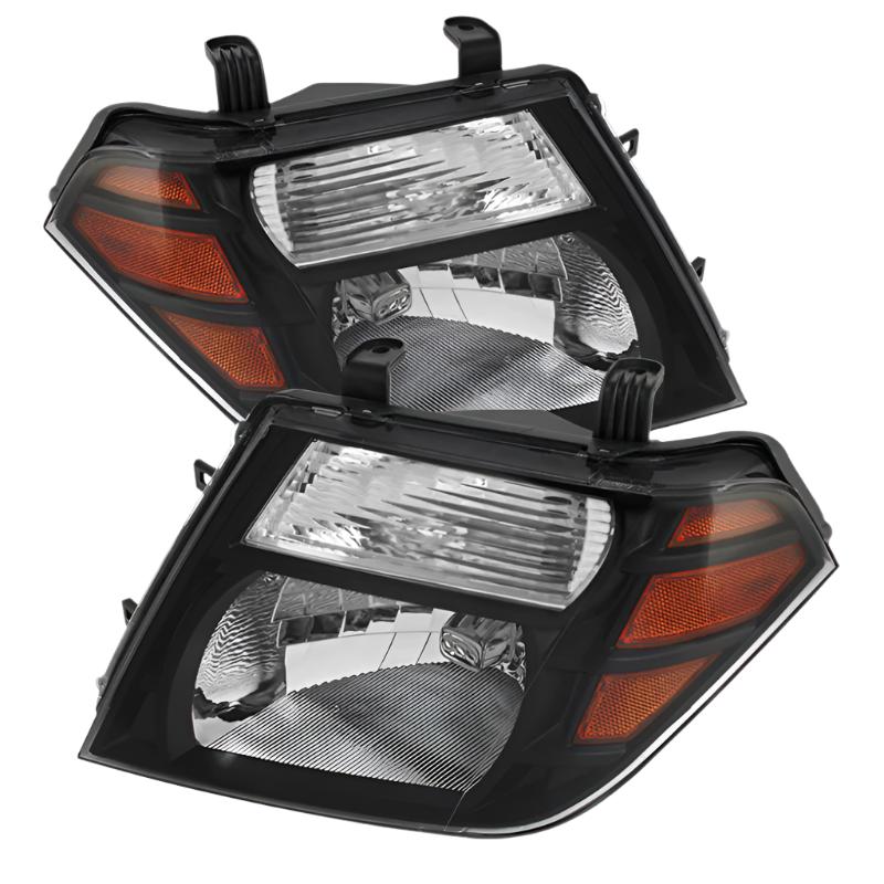 SPY5072887-Xtune Nissan Pathfinder 08-11 Amber Crystal Headlights Black HD-JH-NP08-AM-BK-Headlights-SPYDER