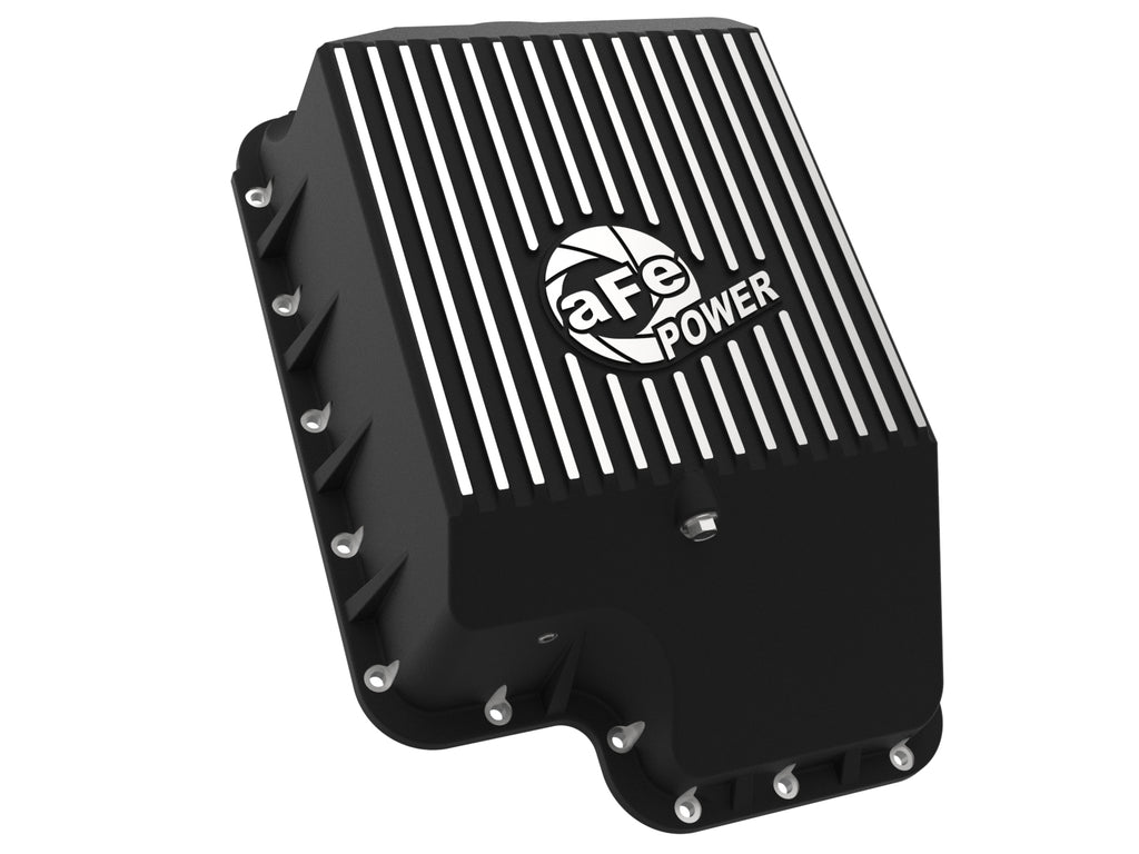 aFe afe Transmission Pan (Black); Ford Diesel Trucks 03-10 V8-6.0/6.4L (td)
